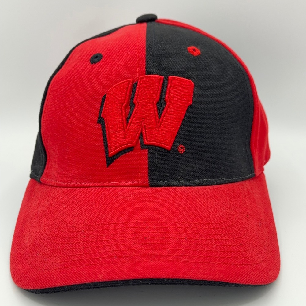 Starter Wisconsin Hat Mens Vintage Badgers Split Panel NCAA‎ Cap
